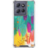 Turquoise Brush Stroke by Etta Vee Moto G 5G (2025) Clear Case